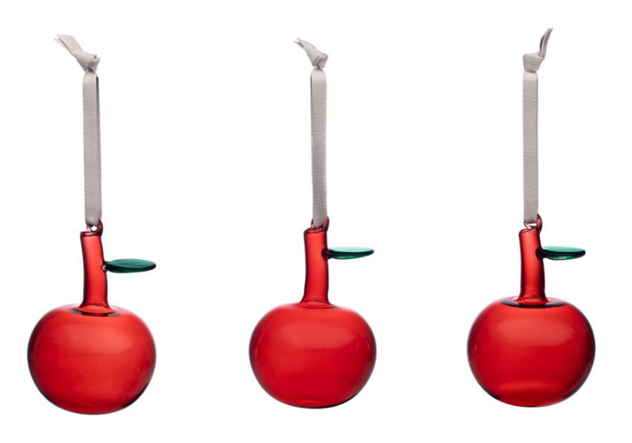 IITtala Ornaments Apple- Red (Set Of 3) - Boxed by Iittala-1