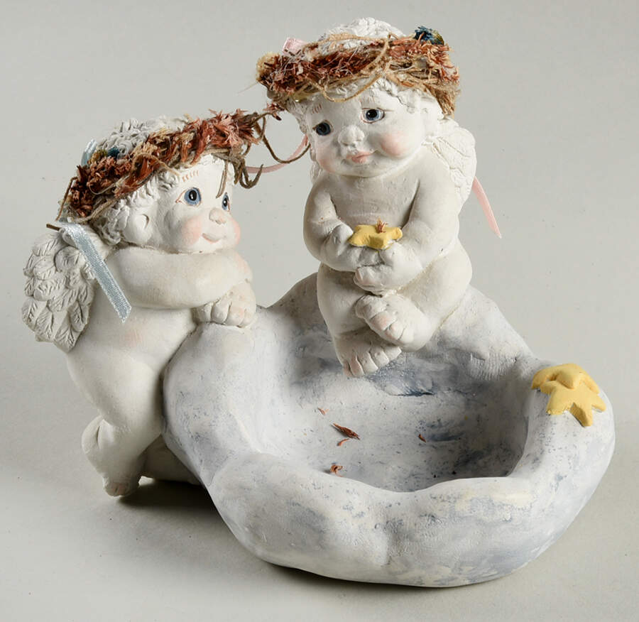 Dreamsicles Giftware Cherub Bowl - Stars - No Box by Cast Art-1