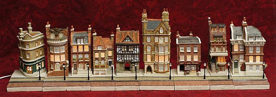 London by Gaslight 9 Buildings, 1 Transformer - Set Of 10 by John Hine Studios-1