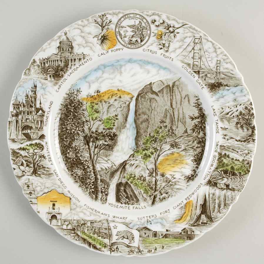 Johnson Brothers-State Plates The Great State Of California - No Box by Johnson Brothers-1