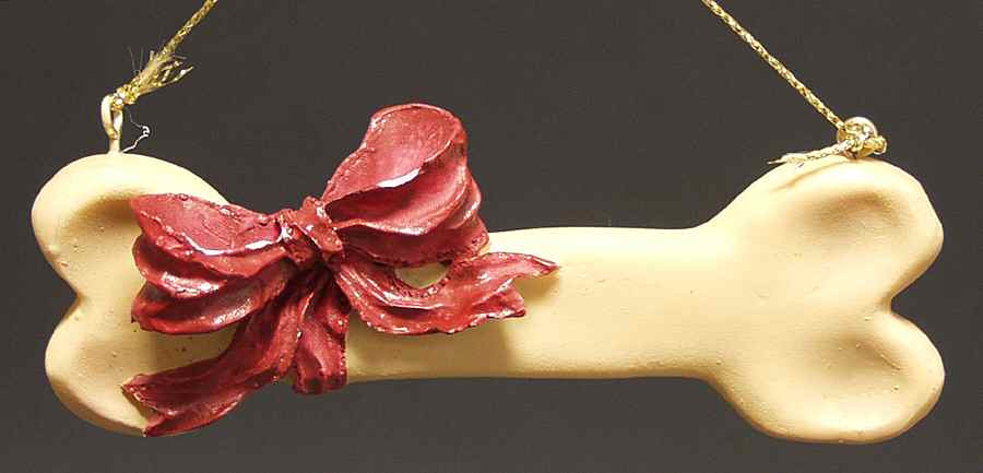 It's Raining Cats & Dogs Bone With Ribbon - No Box by Joseph Warren Miller-1