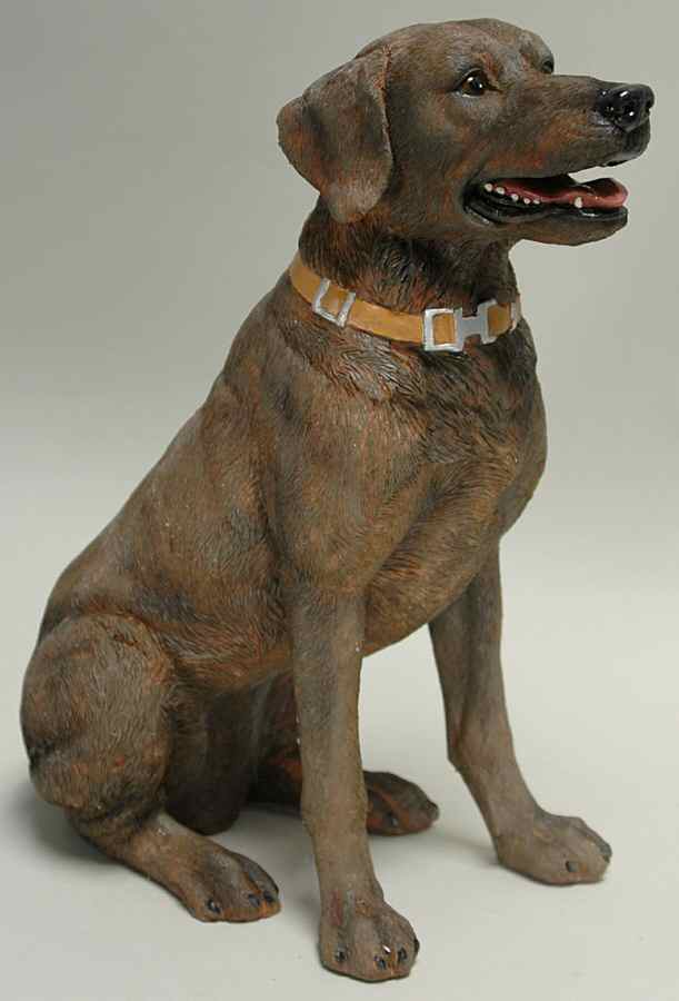 It's Raining Cats & Dogs Chocolate Lab Figure - No Box by Joseph Warren Miller-1