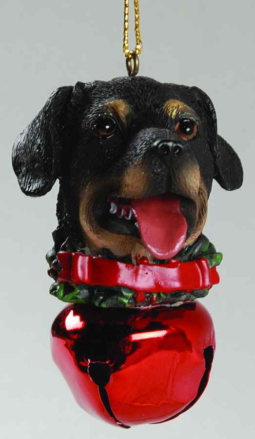 It's Raining Cats & Dogs Rottweiler Bell - No Box by Joseph Warren Miller-1