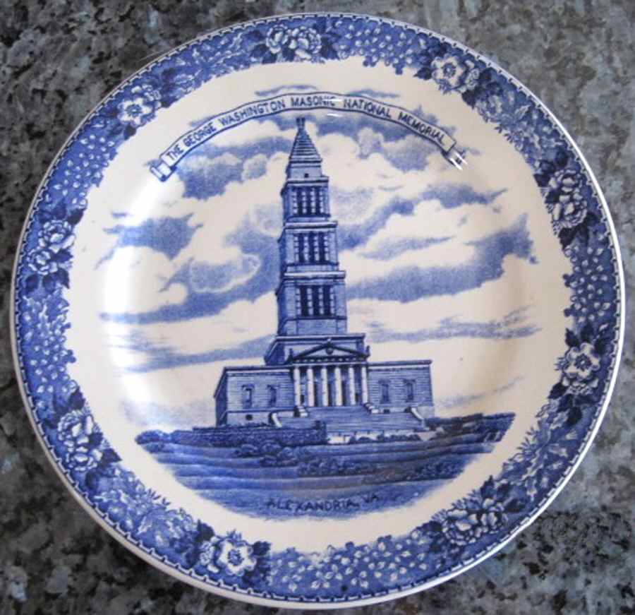 Jon Roth Souvenir Plate Georg Washington Masonic Memorial - No Box by Jonroth Studios-1