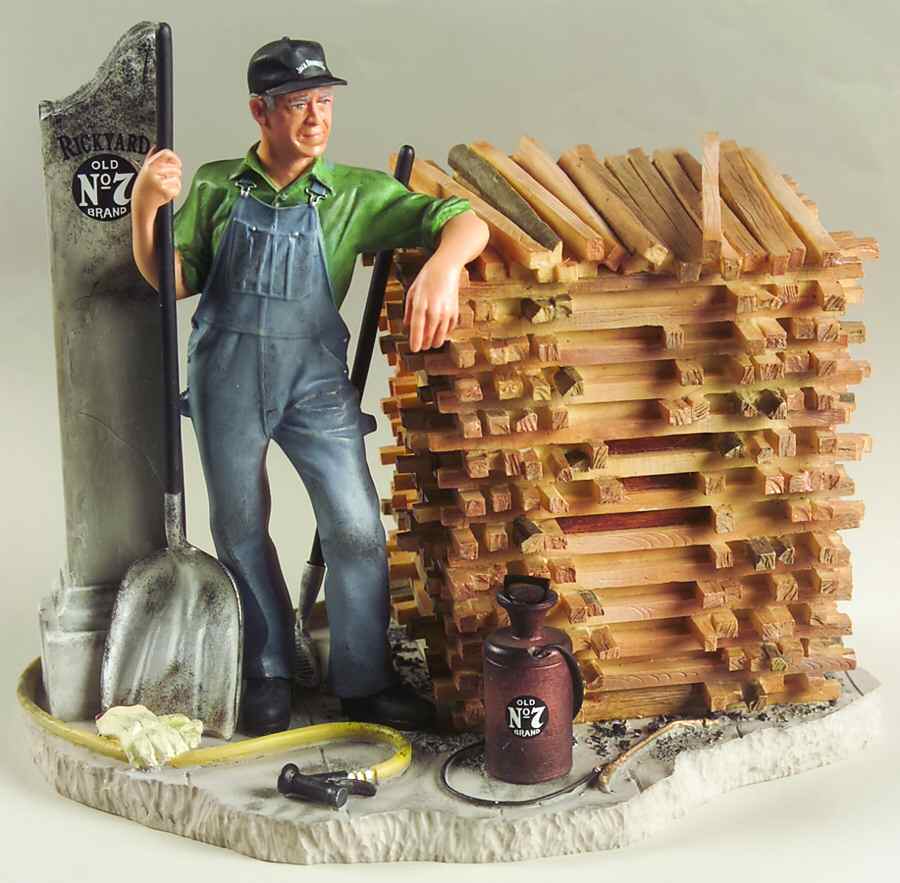 Jack Daniels Figurines; Giftware Burning The Ricks - No Box by Jack Daniels-1