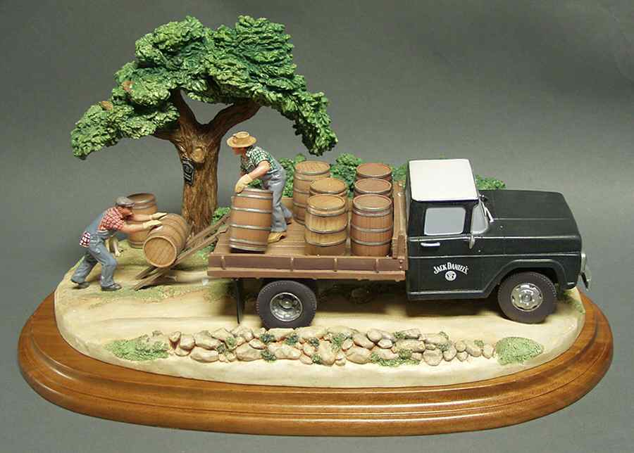 Jack Daniels Figurines; Giftware Up To The Barrel House - Boxed by Jack Daniels-1