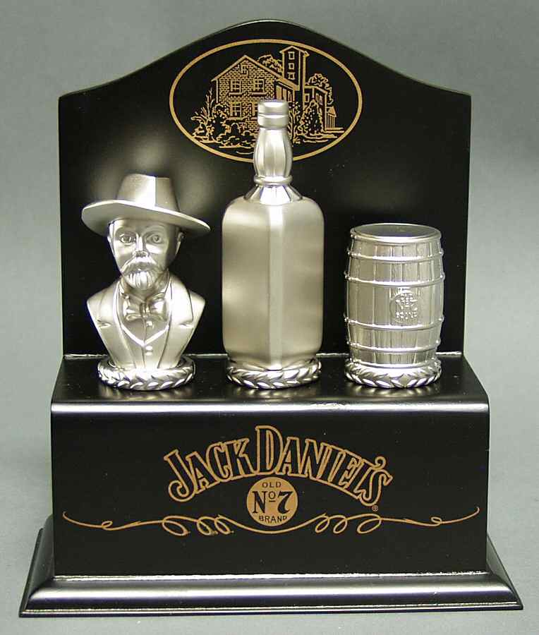 Jack Daniels Figurines; Giftware Bottle Stoppers-Set Of 3 With Base - No Box by Jack Daniels-1