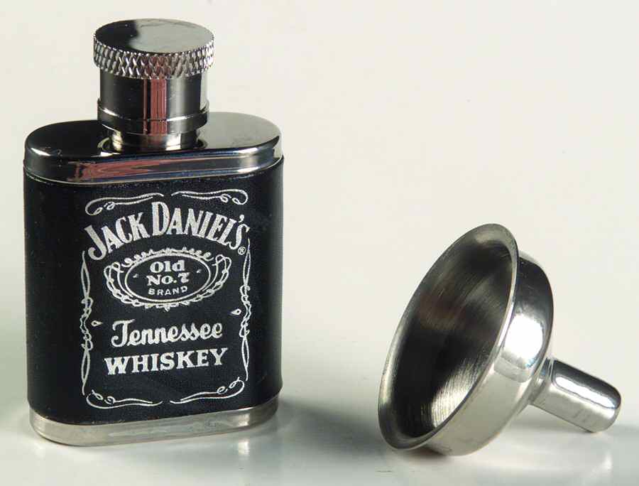 Jack Daniels Figurines; Giftware Mini Flask With Funnel - Boxed by Jack Daniels-1