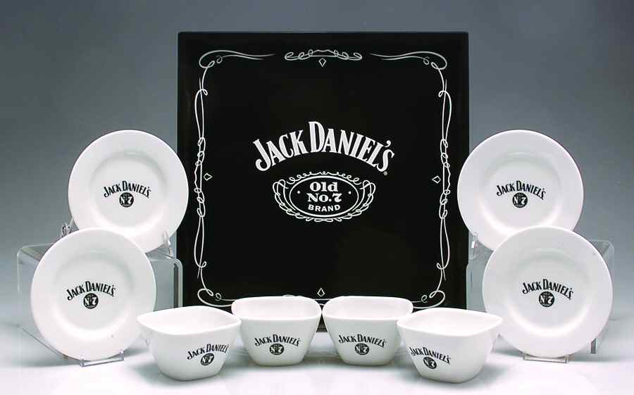 Jack Daniels Figurines; Giftware 9 Piece Snack Set - Boxed by Jack Daniels-1