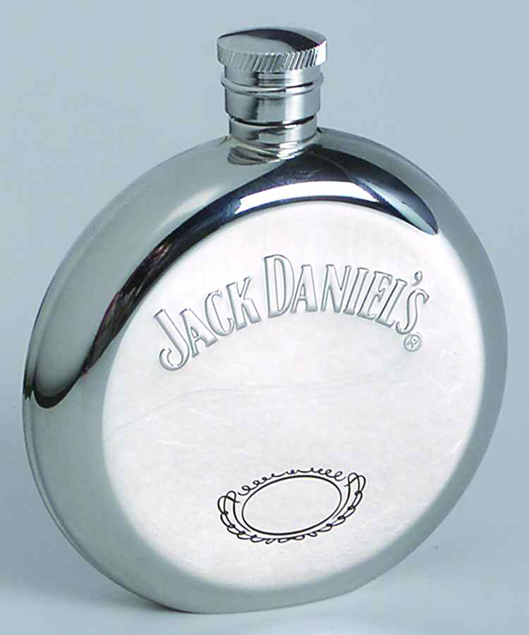Jack Daniels Figurines; Giftware 5 Oz Flask-Stainless Personalizable - Boxed by Jack Daniels-1