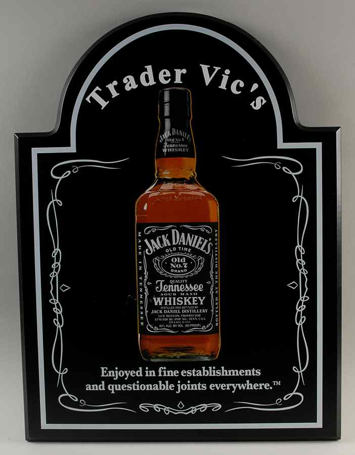 Jack Daniels Figurines; Giftware Trader Vic's Bar Sign - Boxed by Jack Daniels-1