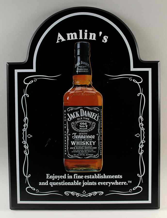 Jack Daniels Figurines; Giftware Amlin's Bar Sign - Boxed by Jack Daniels-1