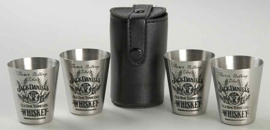 Jack Daniels Figurines; Giftware Shot Glass Set With Case - No Box by Jack Daniels-1