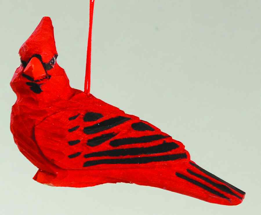 JWM Ornaments Red Cardinal Wood - No Box by Joseph Warren Miller-1