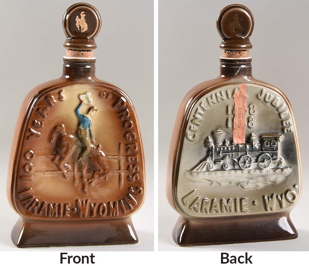 Jim Beam Decanter Laramie Wyoming -Centennial - No Box by Jim Beam-1