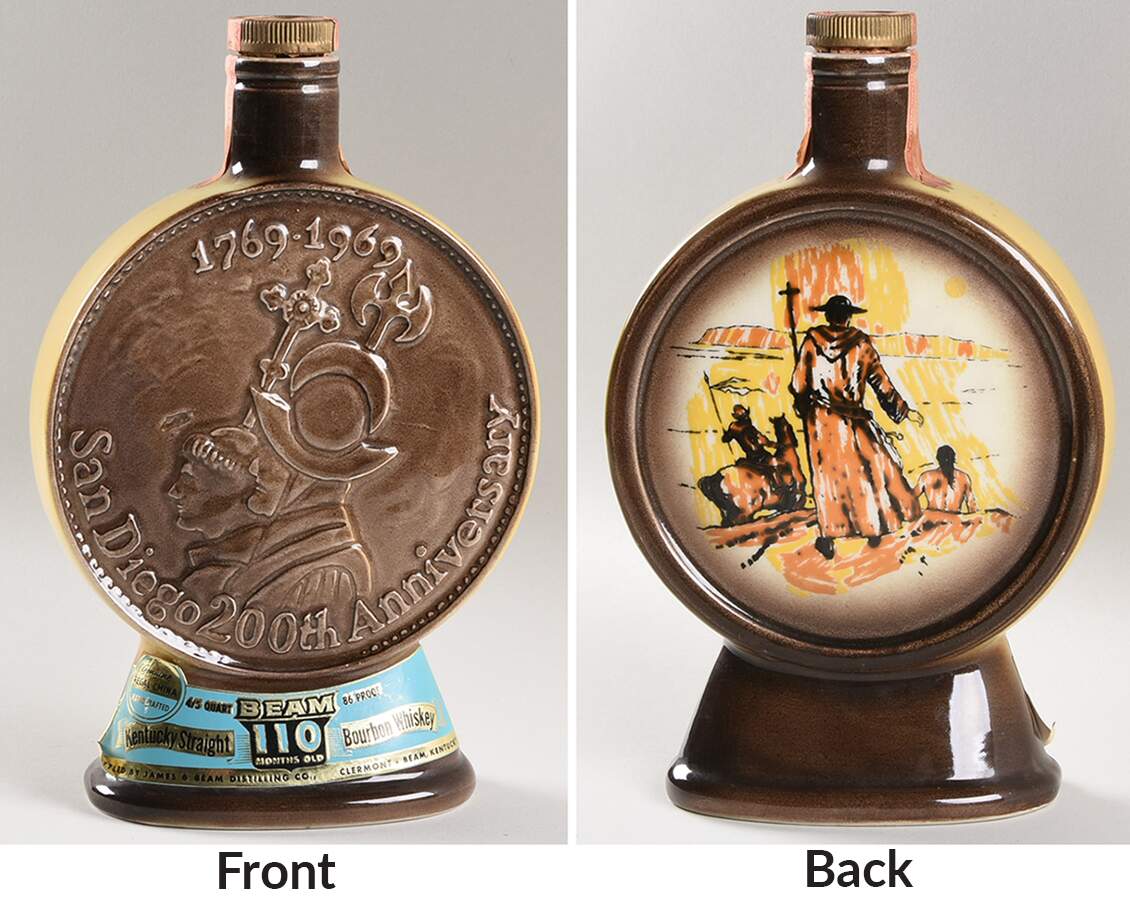 Jim Beam Decanter San Diego Medium Brown-Centennial - No Box by Jim Beam-1