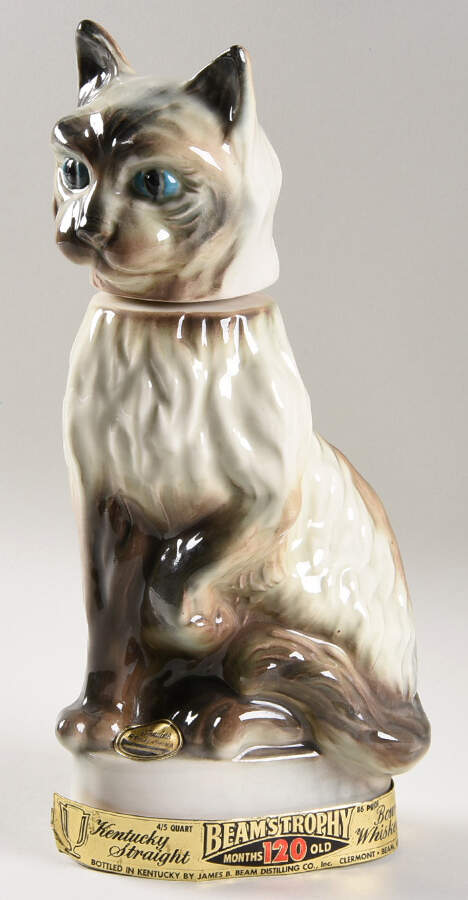 Jim Beam Decanter Siamese Cat  -Trophy Series - No Box by Jim Beam-1