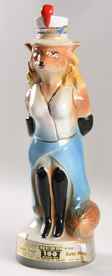 Jim Beam Decanter Renee The Fox - Club Series - No Box by Jim Beam-1