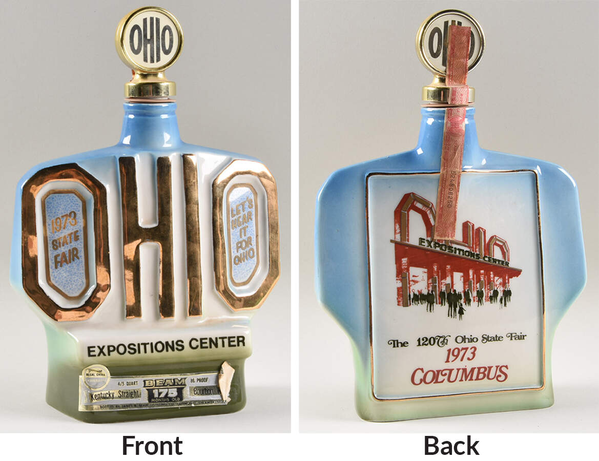 Jim Beam Decanter Ohio 1973 State Fair -Exposition - No Box by Jim Beam-1