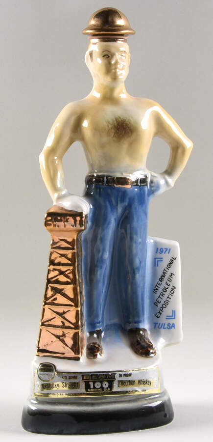 Jim Beam Decanter Petroleum Man - Exposition - No Box by Jim Beam-1