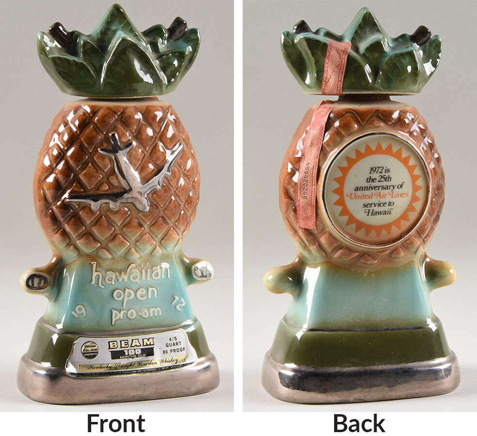 Jim Beam Decanter Hawaiian Open Pineapple - Golf - No Box by Jim Beam-1