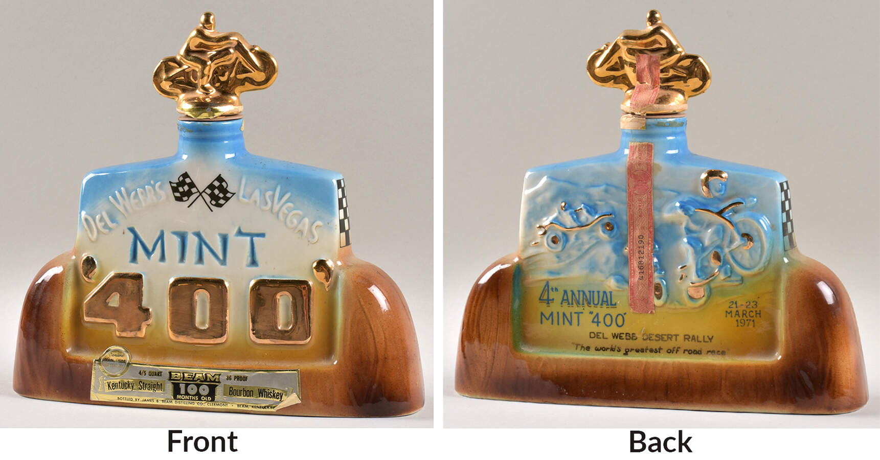 Jim Beam Decanter Mint 400 4th - Auto Racing - No Box by Jim Beam-1