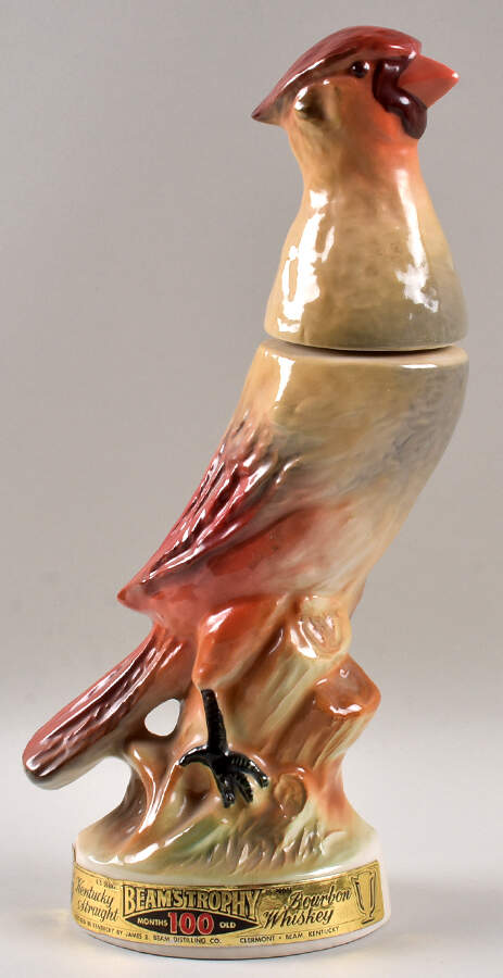 Jim Beam Decanter Cardinal Female -Trophy Series - No Box by Jim Beam-1
