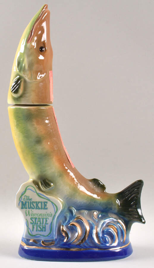 Jim Beam Decanter Muskie -Trophy Series - No Box by Jim Beam-1