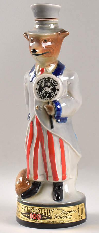 Jim Beam Decanter Uncle Sam Fox - Club Series - No Box by Jim Beam-1