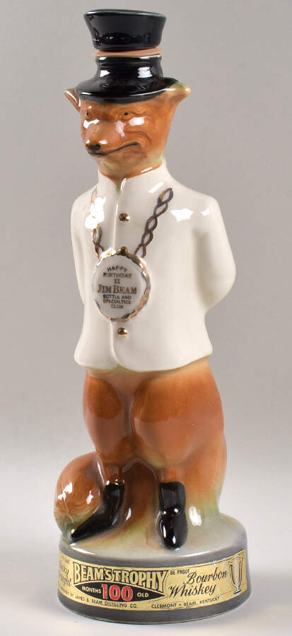 Jim Beam Decanter White Coat Fox - Club Series - No Box by Jim Beam-1