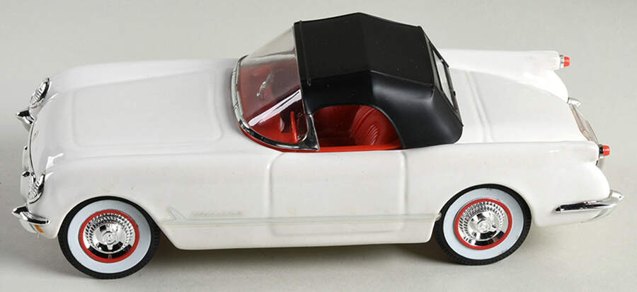 Jim Beam Decanter 1953 White Corvette - No Box by Jim Beam-1