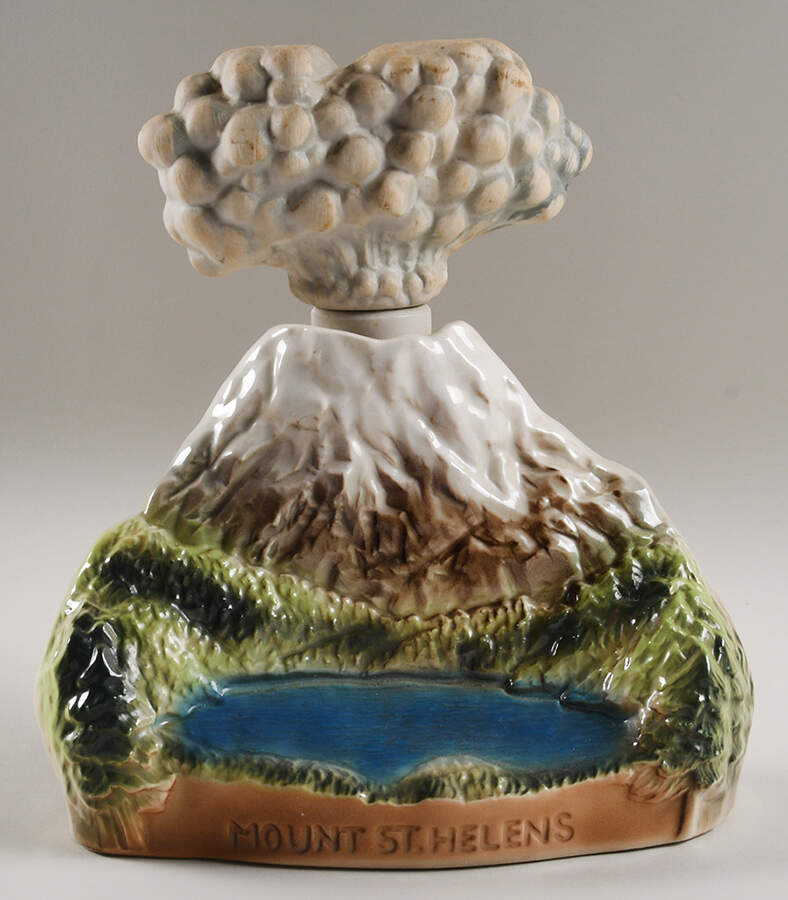 Jim Beam Decanter Mount St Helens-With Tube Of Ash - Boxed by Jim Beam-1