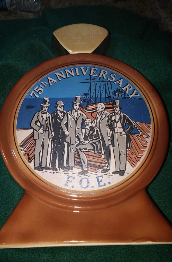 Jim Beam Decanter 75th Anniversary Eagles - No Box by Jim Beam-1