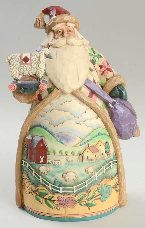 Classic Santas O'Er The Fields We Go - No Box by Jim Shore-1
