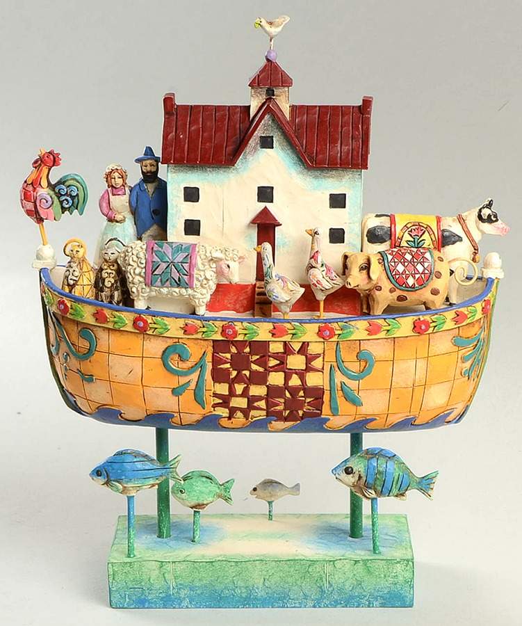 Noah's Ark And Noah Did All That The Lord Commanded - Boxed by Jim Shore-1
