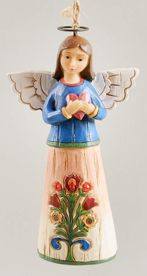 Folklore Ornaments Angel With Heart - Boxed by Jim Shore-1