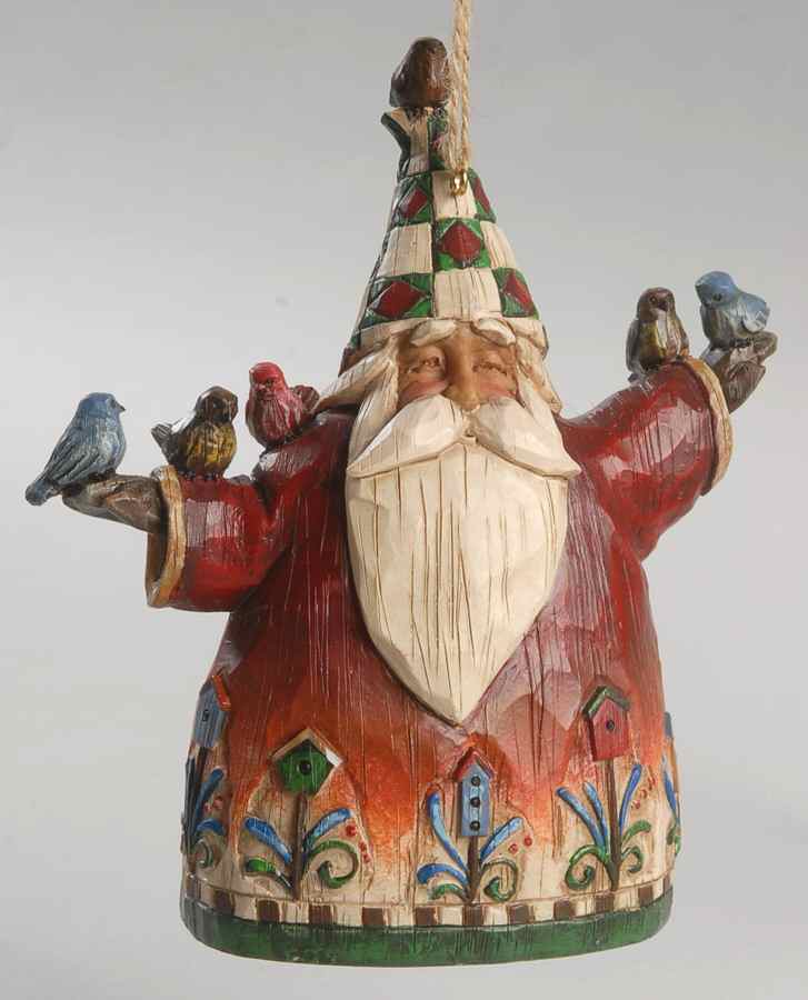 Santa Ornaments Santa With Birds - No Box by Jim Shore-1