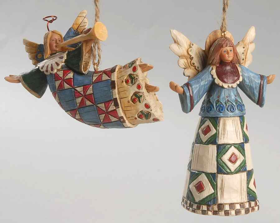 Angel Ornaments Angels Set Of 2 - Boxed by Jim Shore-1