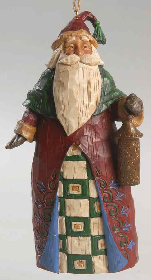 Santa Ornaments Santa With Lantern - No Box by Jim Shore-1