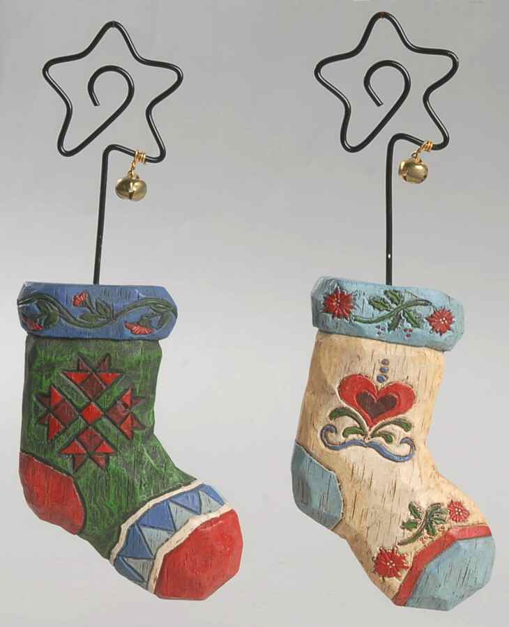 Christmas Ornaments Stockings-Set Of 2 - Boxed by Jim Shore-1