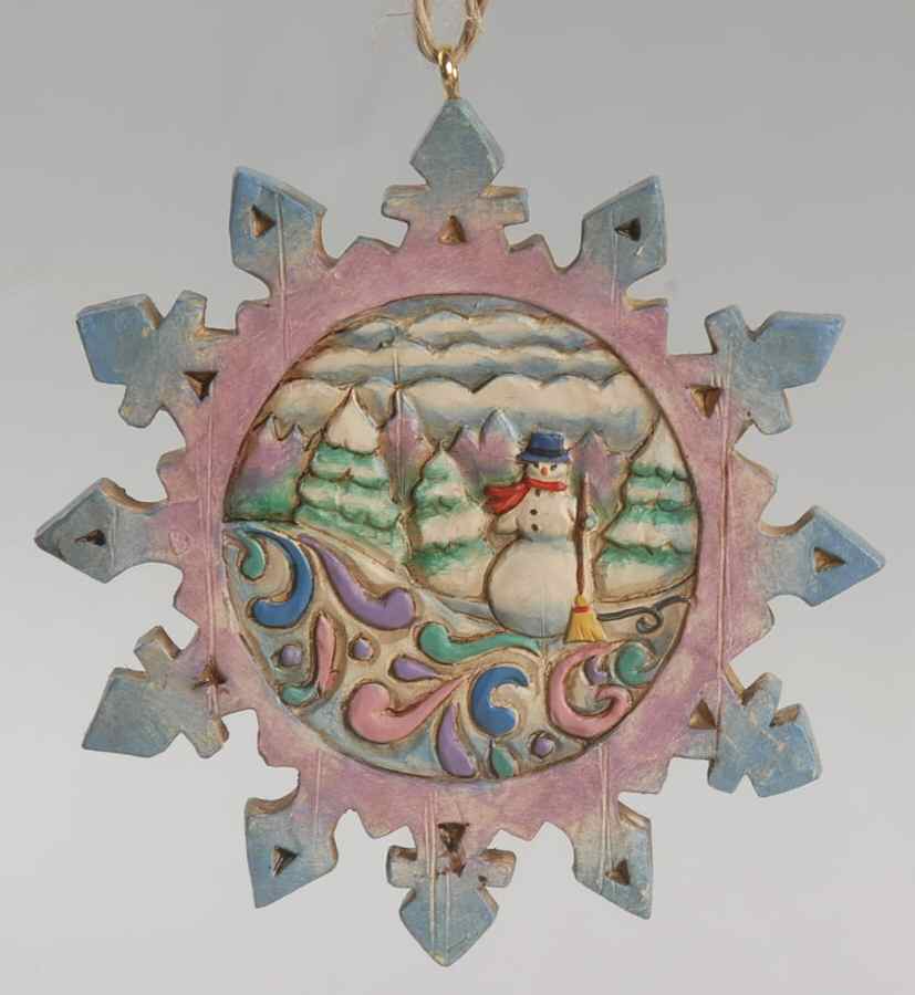 Snowflake Ornaments Snowman Snowflake - No Box by Jim Shore-1