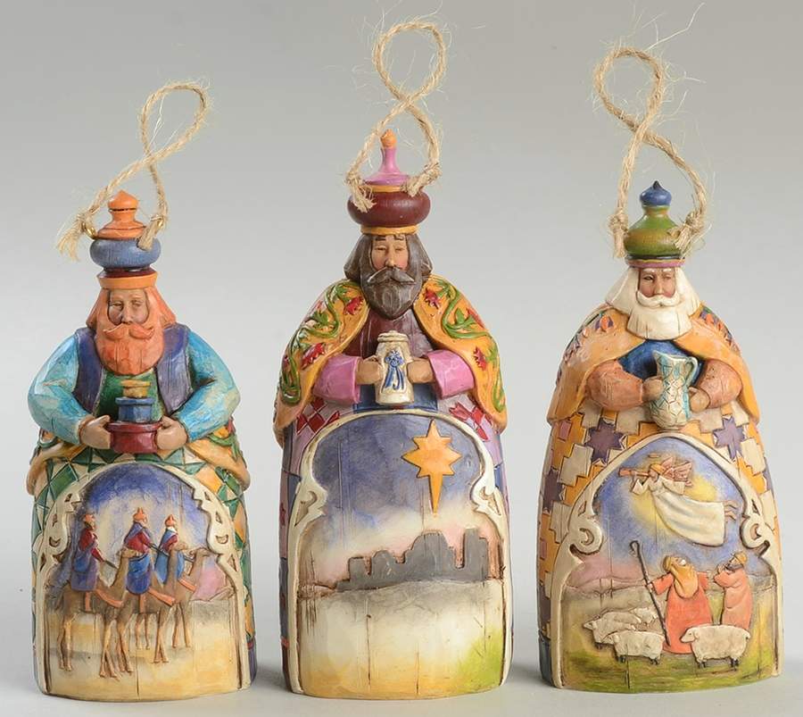 Nativity Ornaments Three Wisemen - With Box by Jim Shore-1