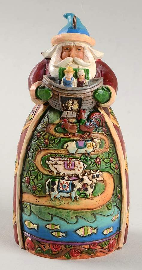Santa Ornaments Santa With Noah's Ark - No Box by Jim Shore-1