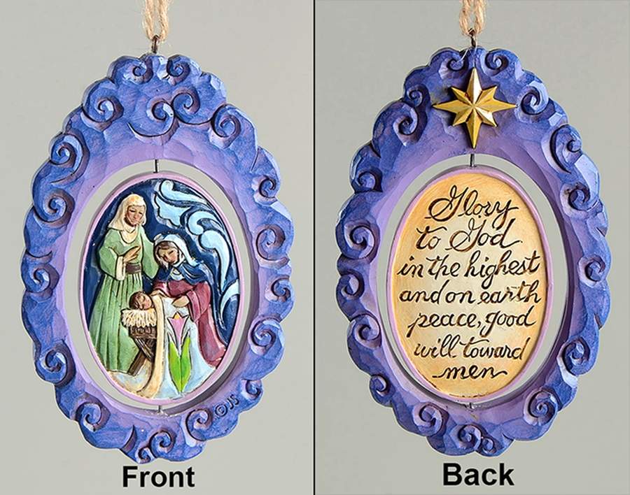 Annual Rotating Ornament Holy Family - Glory To God - No Box Nb2015 by Jim Shore-1