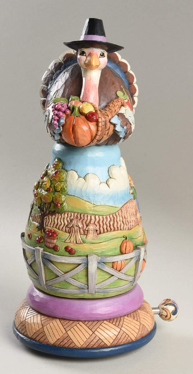 Revolving Musical Figurines For All Things, Give Thanks - No Box by Jim Shore-1