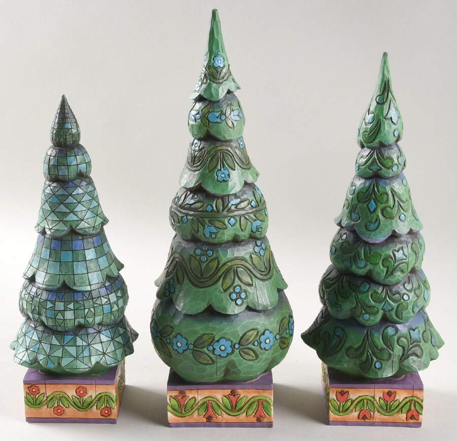 Christmas O' Tannenbaum Trees-Set Of 3 - Boxed by Jim Shore-1