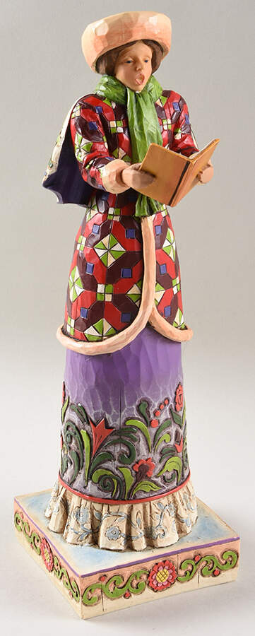 Christmas Woman Caroler-Here We Come A Wand'Ring - Boxed by Jim Shore-1