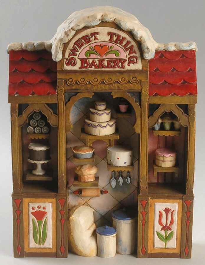 Santa's Workshop Series Bakery Backdrop - No Box by Jim Shore-1