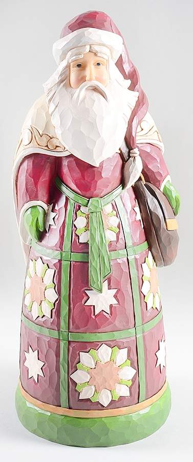 Garden Statues Santa With Satchel Statue - Boxed by Jim Shore-1