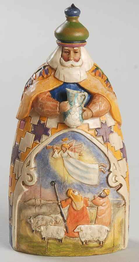 Miniature Nativity King With Herald Angel - No Box by Jim Shore-1